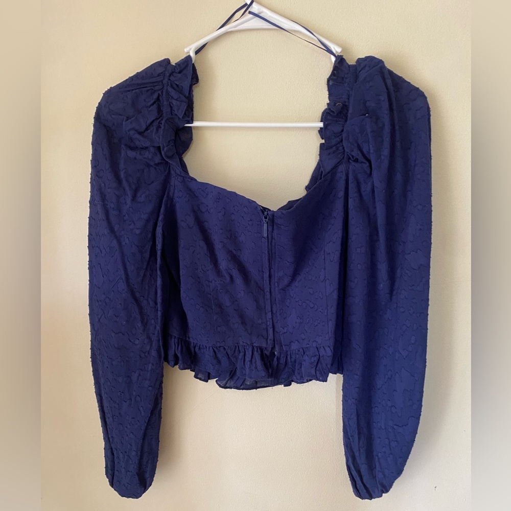 Finders Keepers Soraya Navy Top WOMENS size S (US 4)